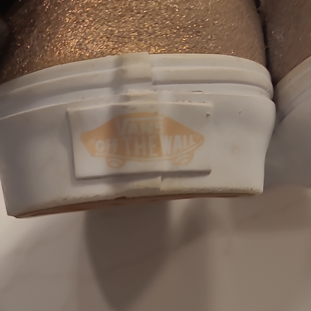 Vans Pink and Gold Slip-On Sneakers - Picture 7 of 12